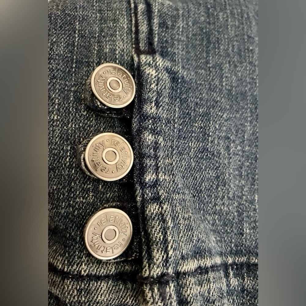 Relativity Denim Jacket, Button Down, Stretch Tap… - image 8